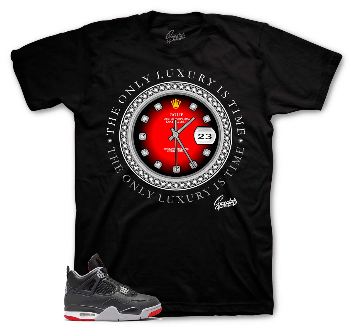 Retro 4 Bred Rolie Time Shirt