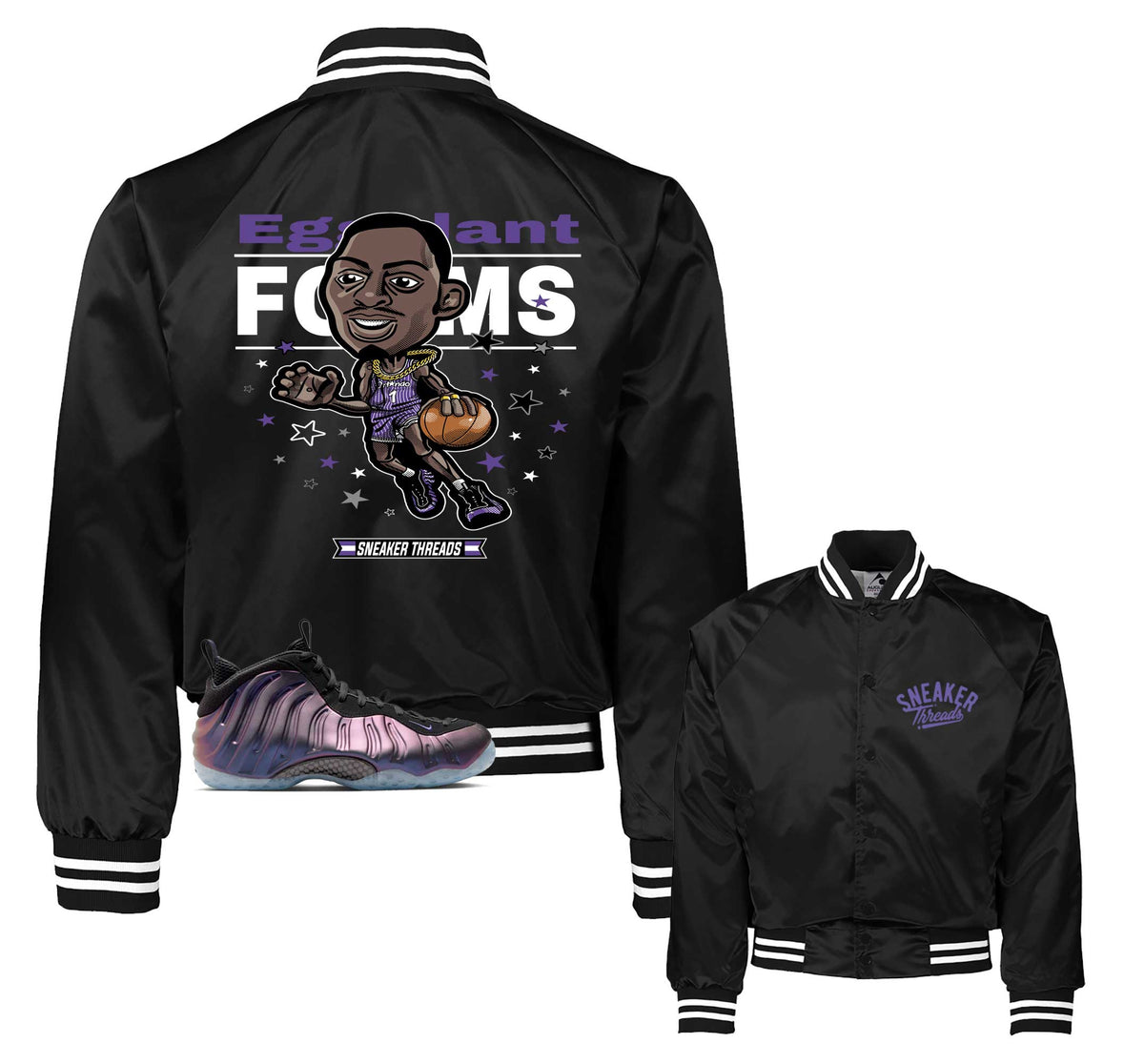 Foamposite Eggplant Toon Satin Jacket