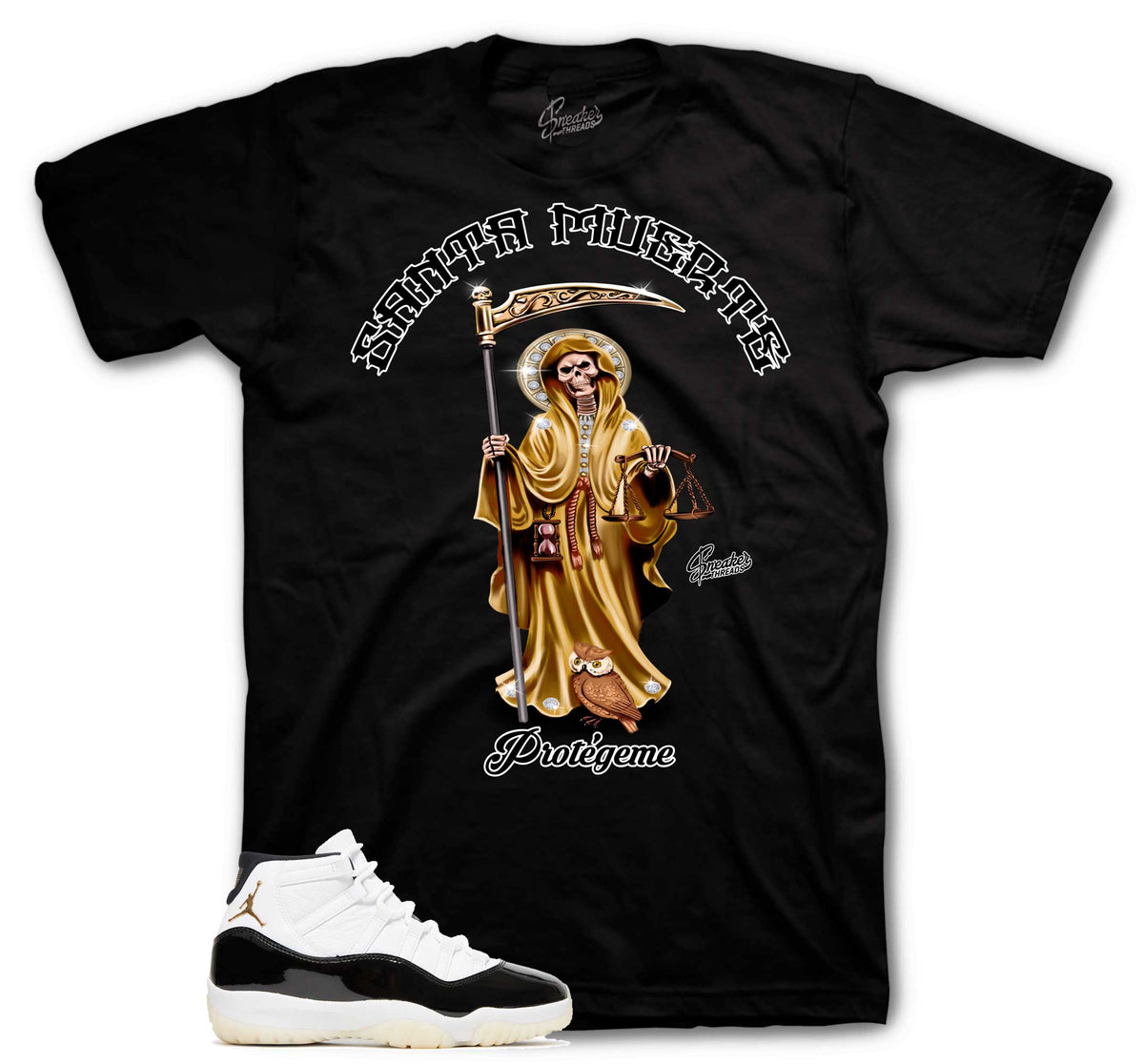 Retro 11 Gratitude DMP Santa Muerte Shirt