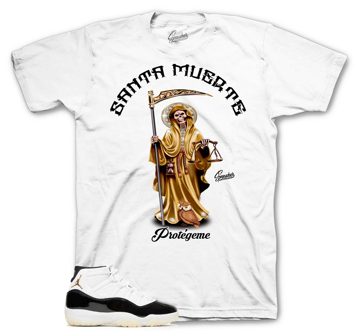 Retro 11 Gratitude DMP Santa Muerte Shirt