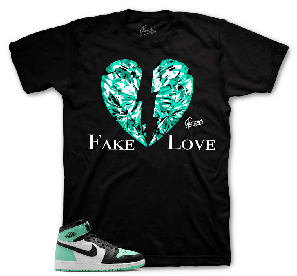 Retro 1 Green Glow Love Shirt
