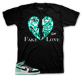 Retro 1 Green Glow Love Shirt