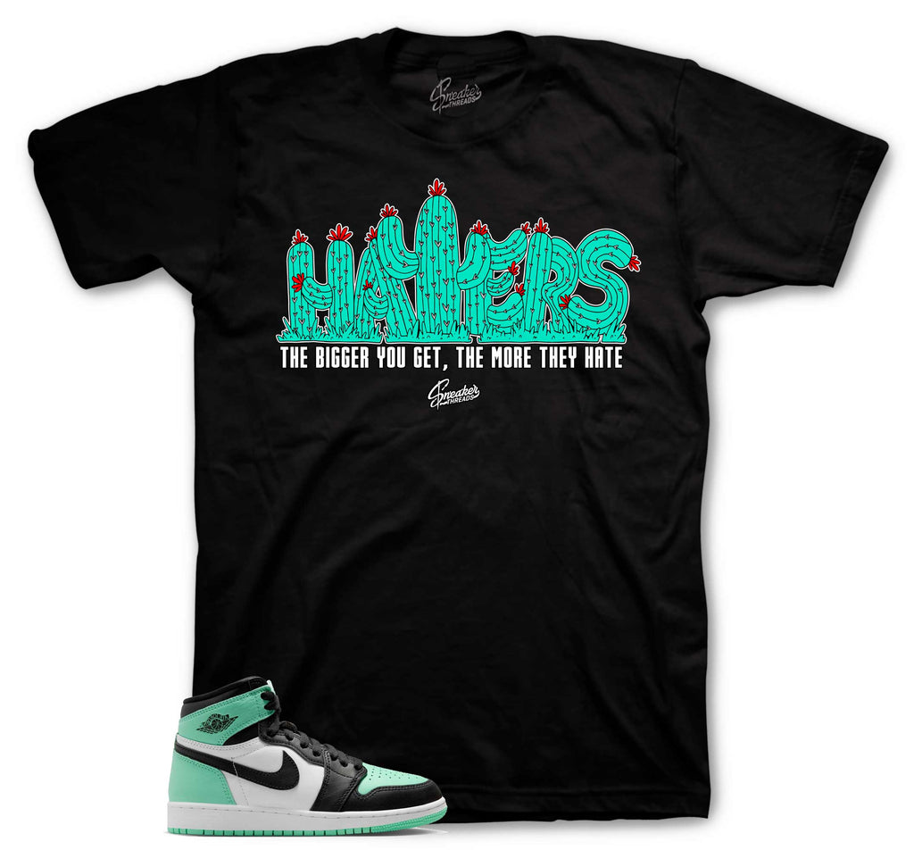 Retro 1 Green Glow Haters Shirt