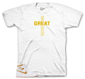 Retro 1 White Metallic Gold Greatness Cross Shirt
