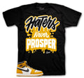 Retro 1 Yellow Ochre Haters Never Prosper Shirt