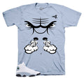 Retro 13 Blue Grey Raging Face Shirt