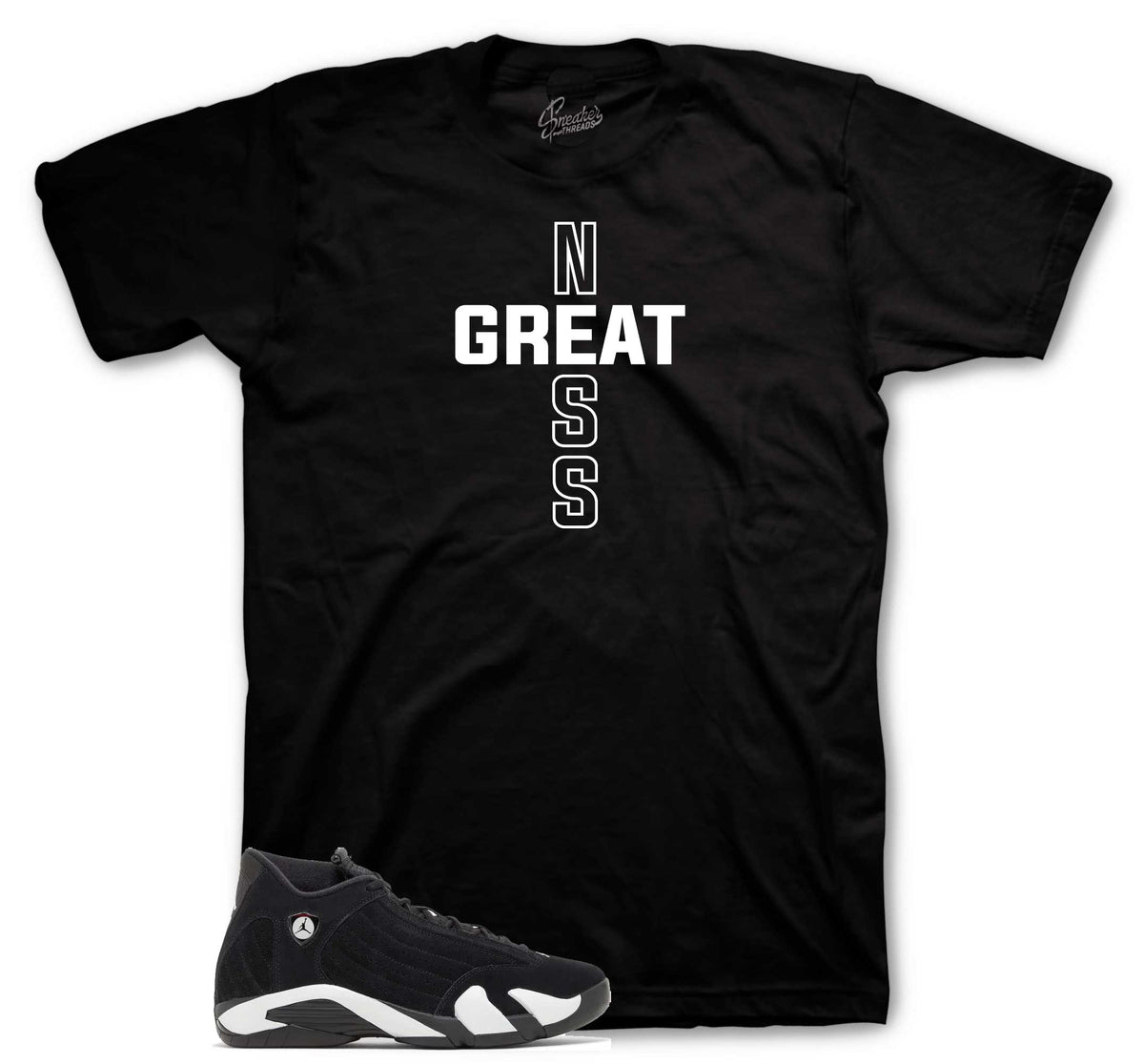Retro 14 Black/White Greatness Cross Shirt