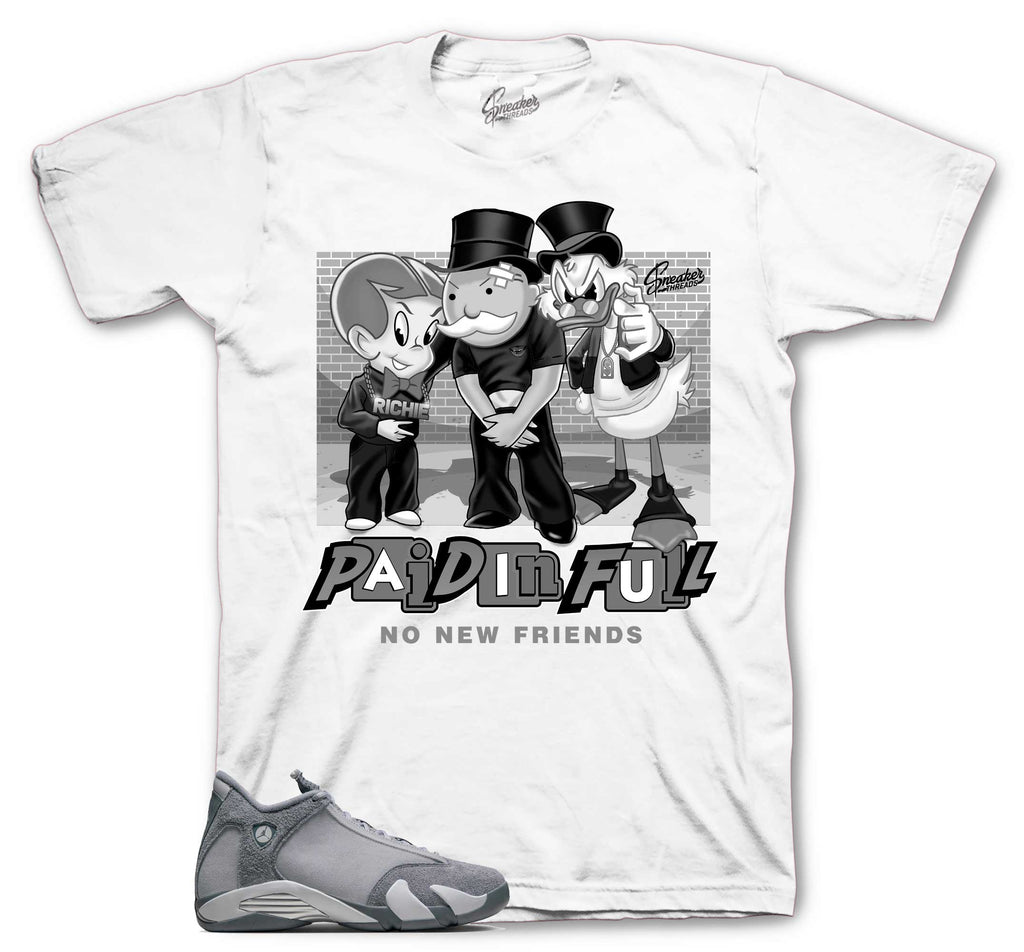 Retro 14 Flint Grey No New Friends Shirt