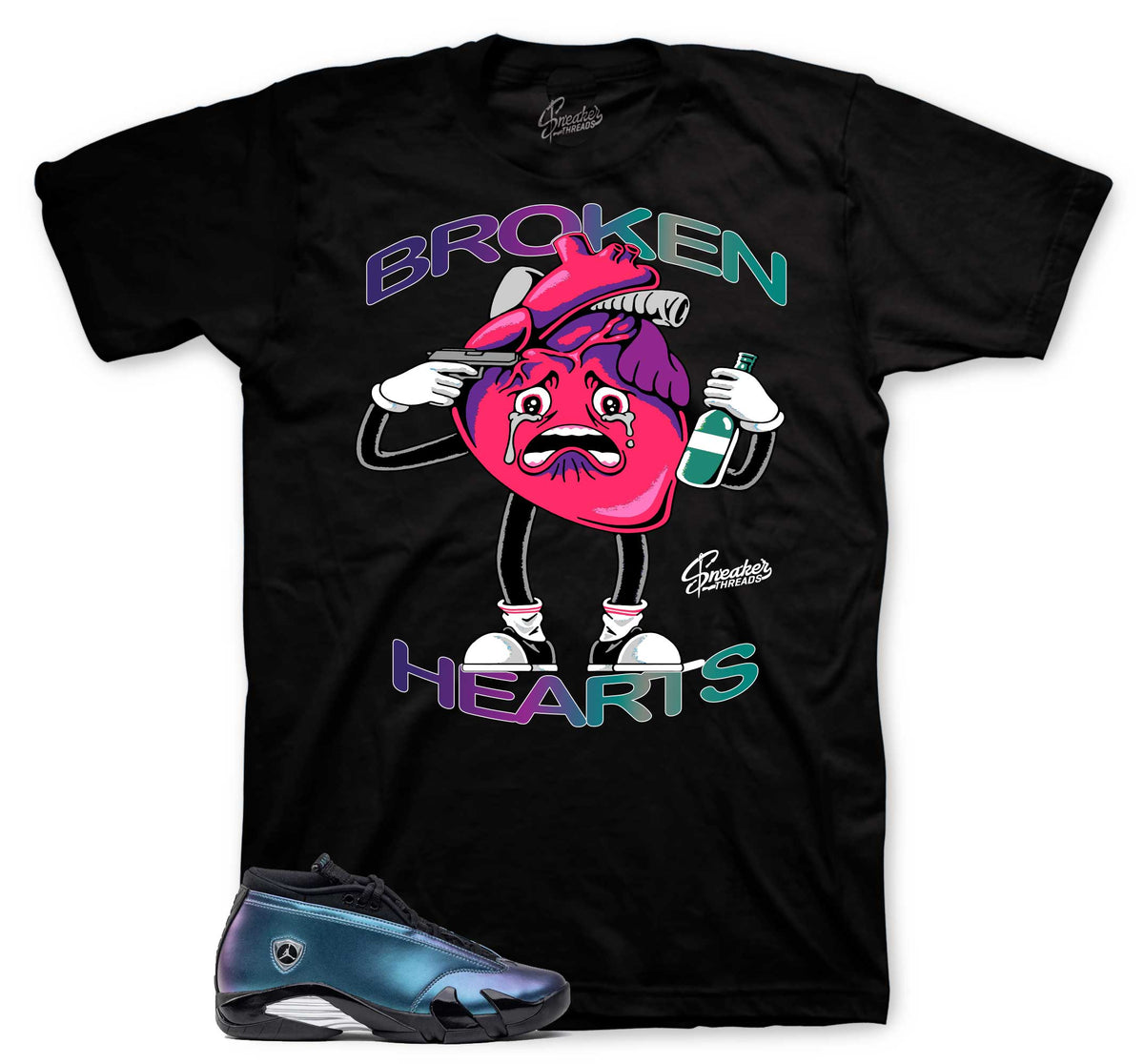 Retro 14 Love Letter Broken Hearts Shirt