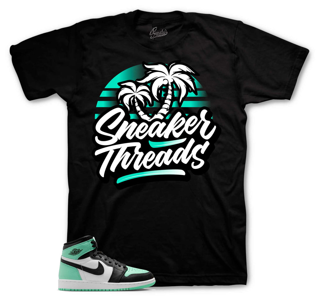 Retro 1 Green Glow ST Palms Shirt