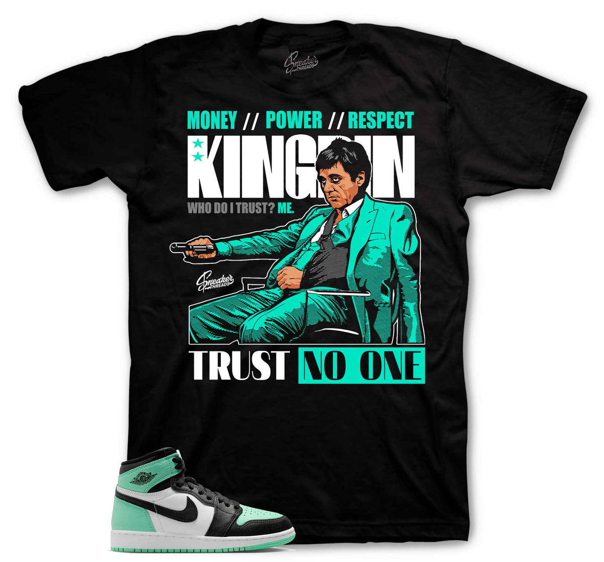 Retro 1 Green Glow Trust Issues Shirt