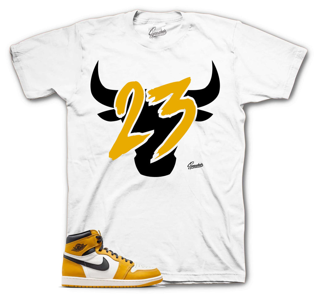 Retro 1 Yellow Ochre Toro Shirt