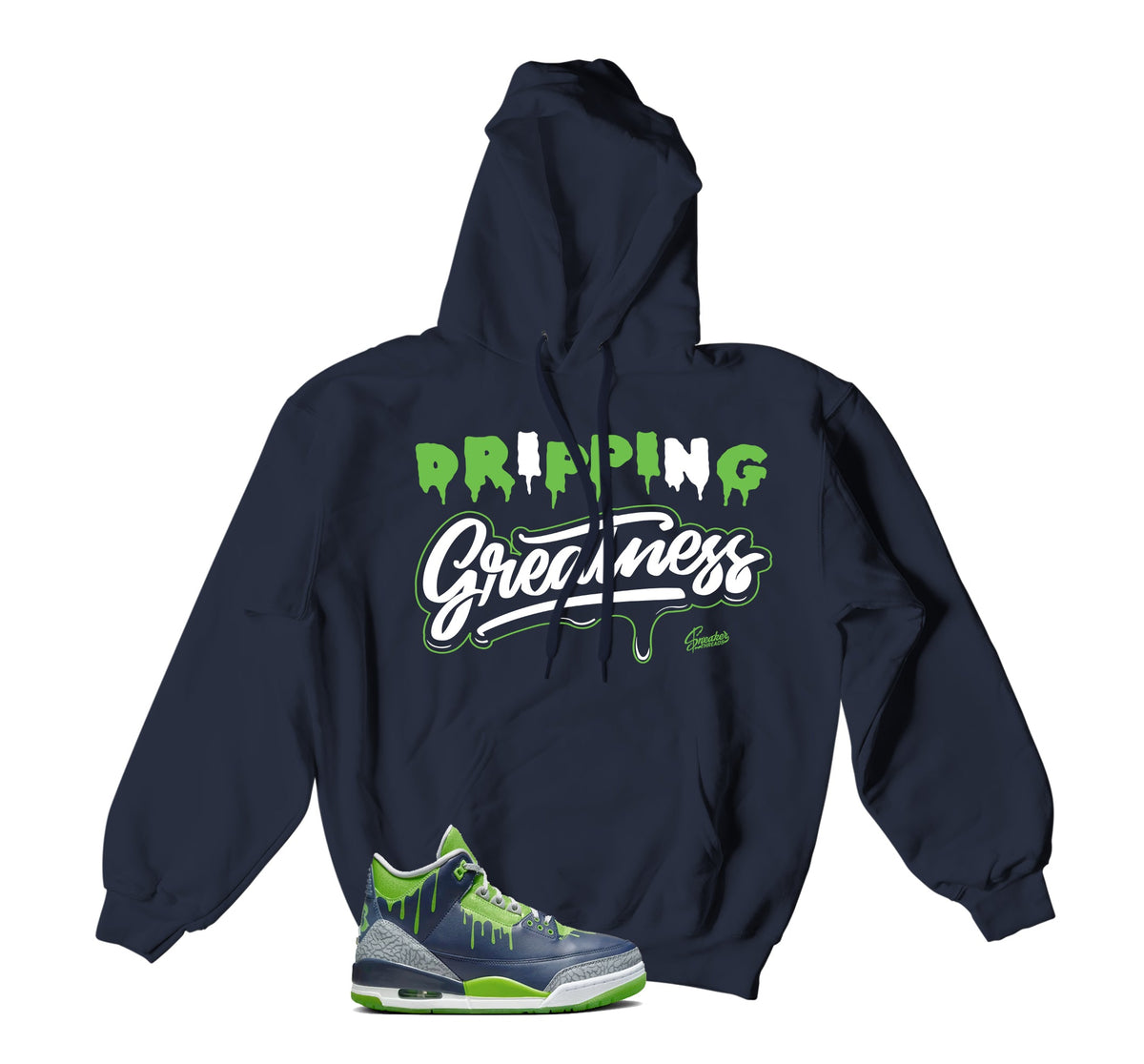 Retro 3 Hugo Drip Greatness Hoody