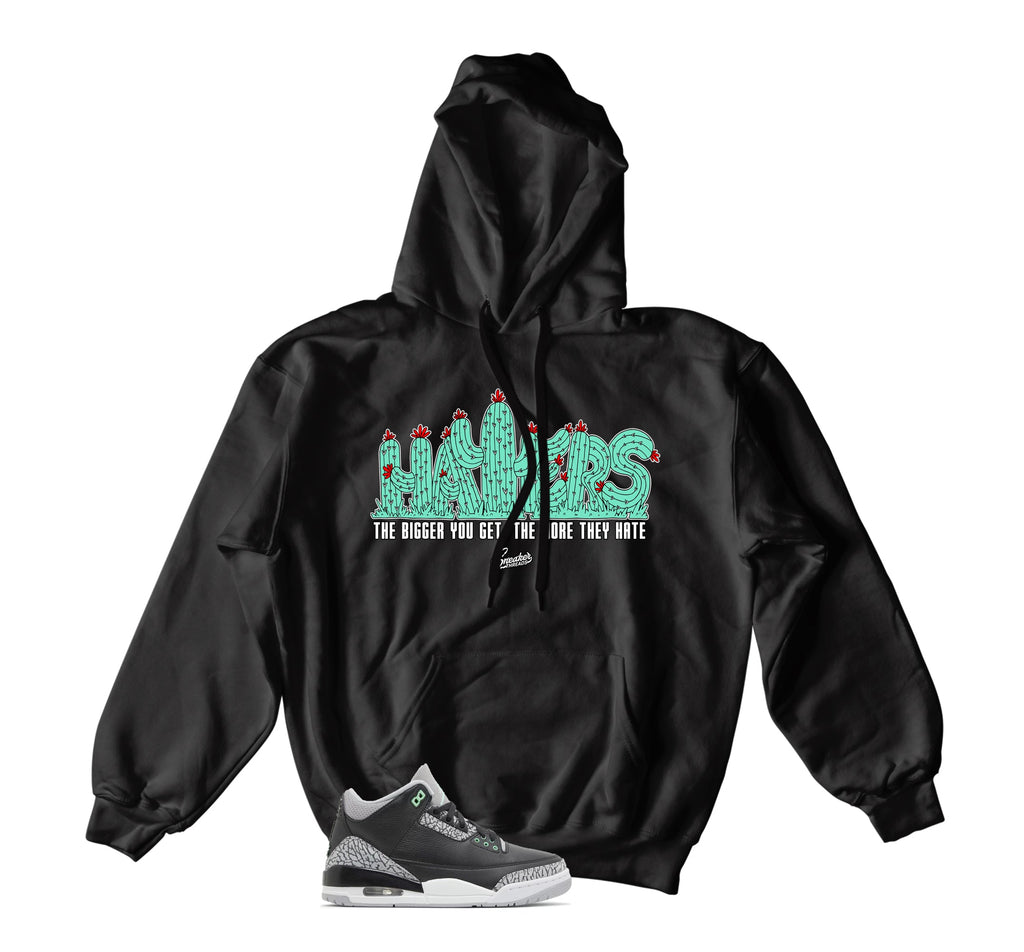 Retro 3 Green Glow Haters Hoody