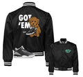 Retro 3 Green Glow Got Em Satin Jacket