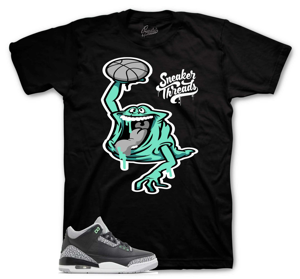 Retro 3 Green Glow Air Slimer Shirt