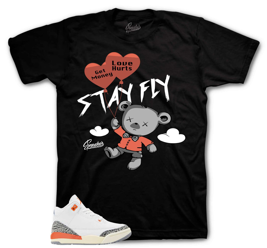 Retro 3 Georgia Peach Money Over Love Shirt