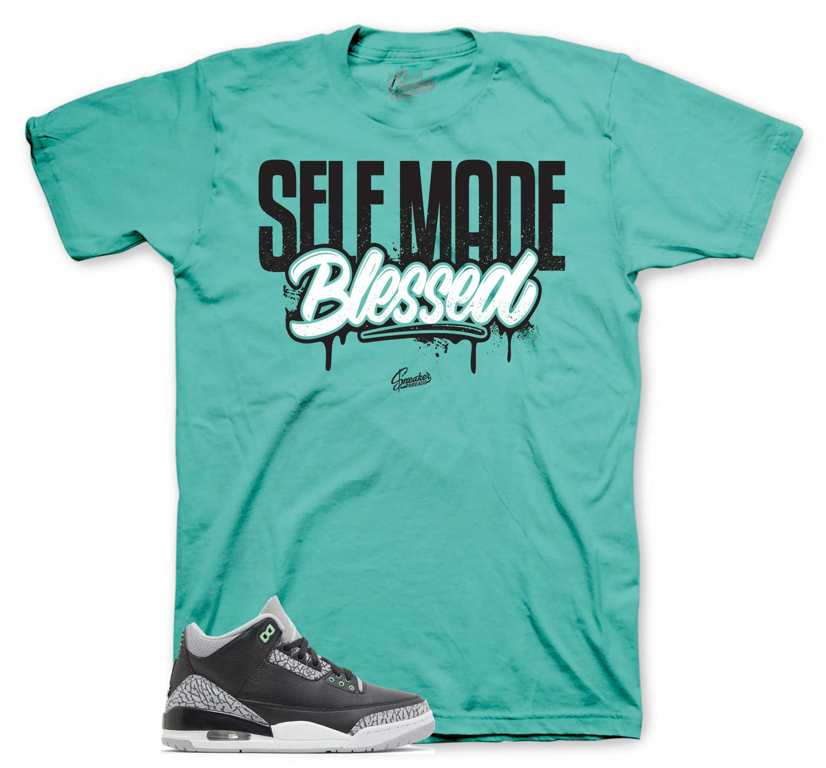 Retro 3 Green Glow Self Made Shirt
