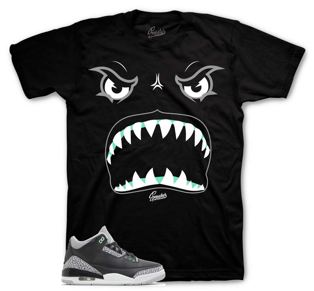 Retro 3 Green Glow Bite Me Shirt