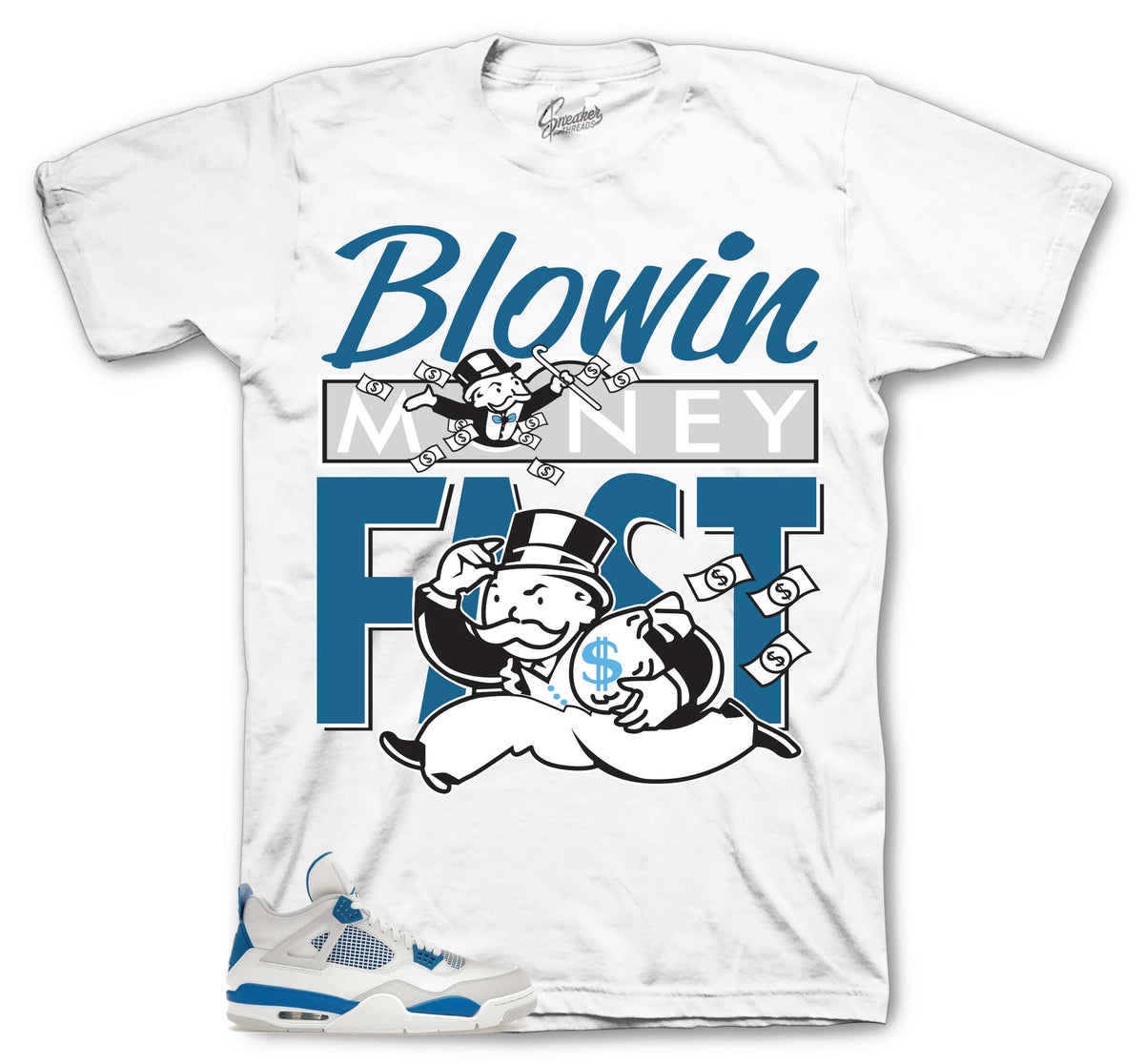 Retro 4 Industrial Blue BMF Shirt