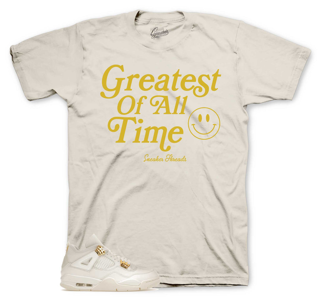 Retro 4 Metallic Gold Goat Shirt