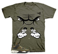 Retro 4 Craft Olive Raging Face Shirt