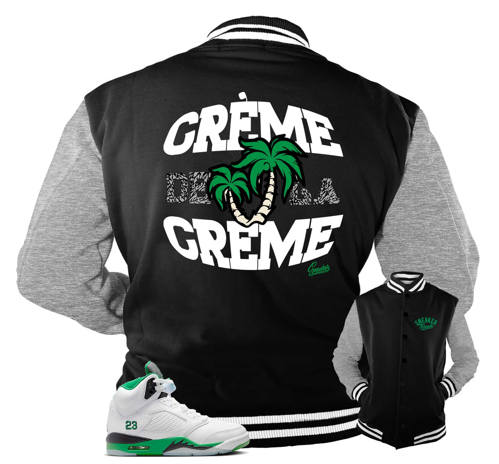 Retro 5 Lucky Green Creme Jacket