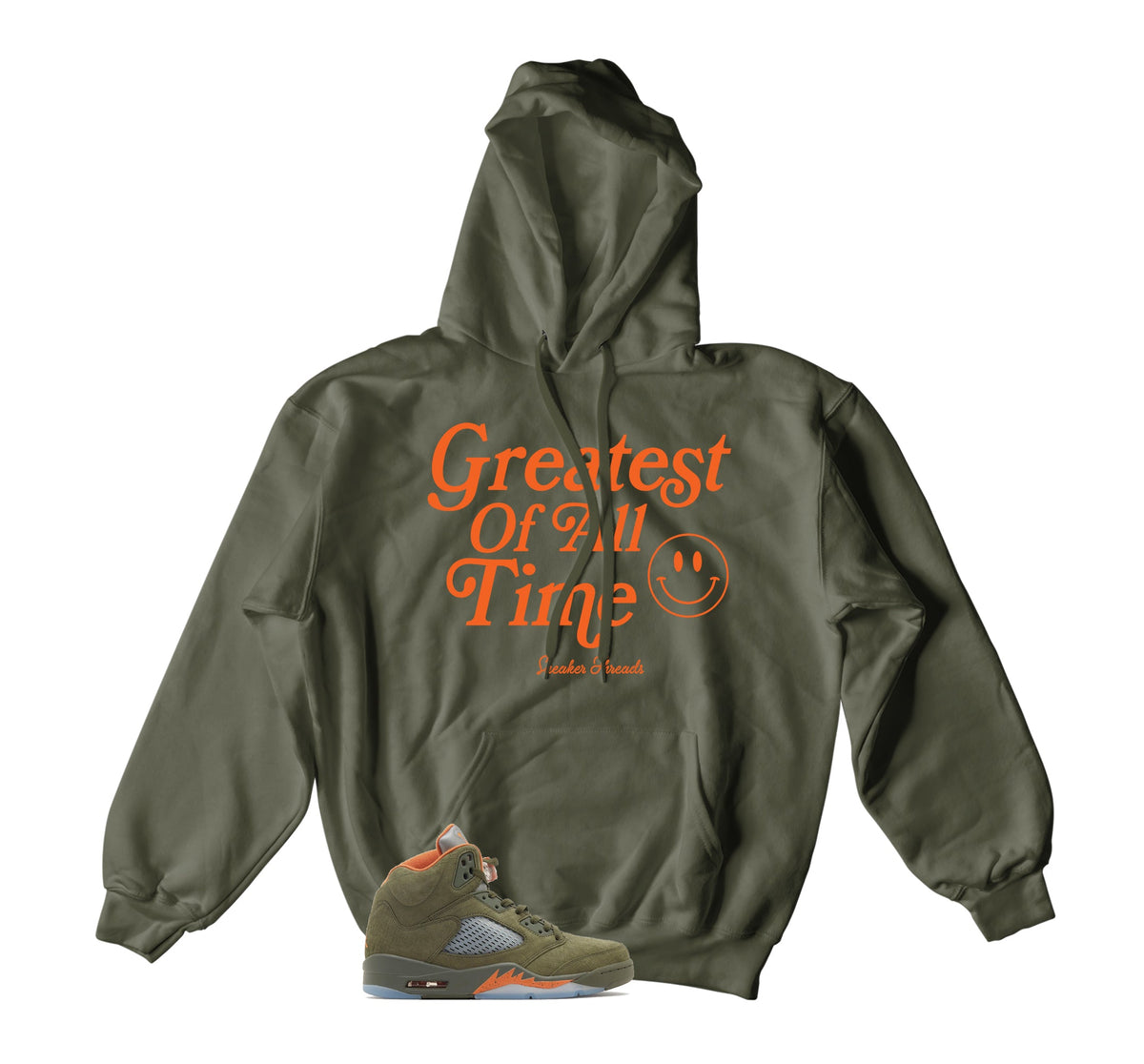 Retro 5 Olive Goat Hoody