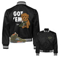Retro 5 Olive Got Em Satin Jacket