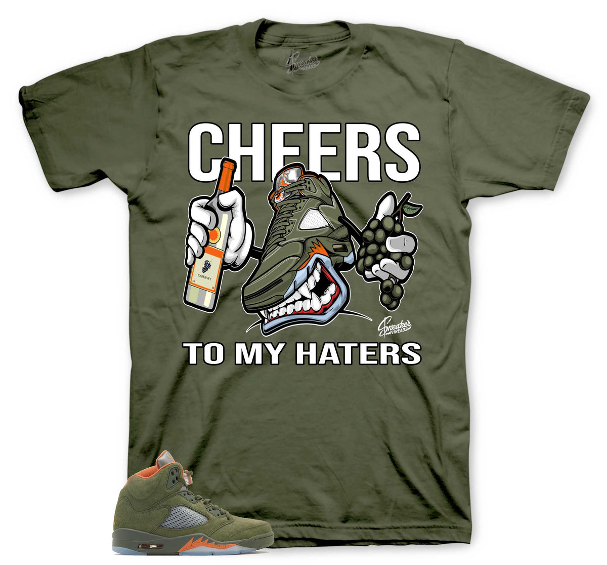 Retro 5 Olive Fly Kicks Shirt