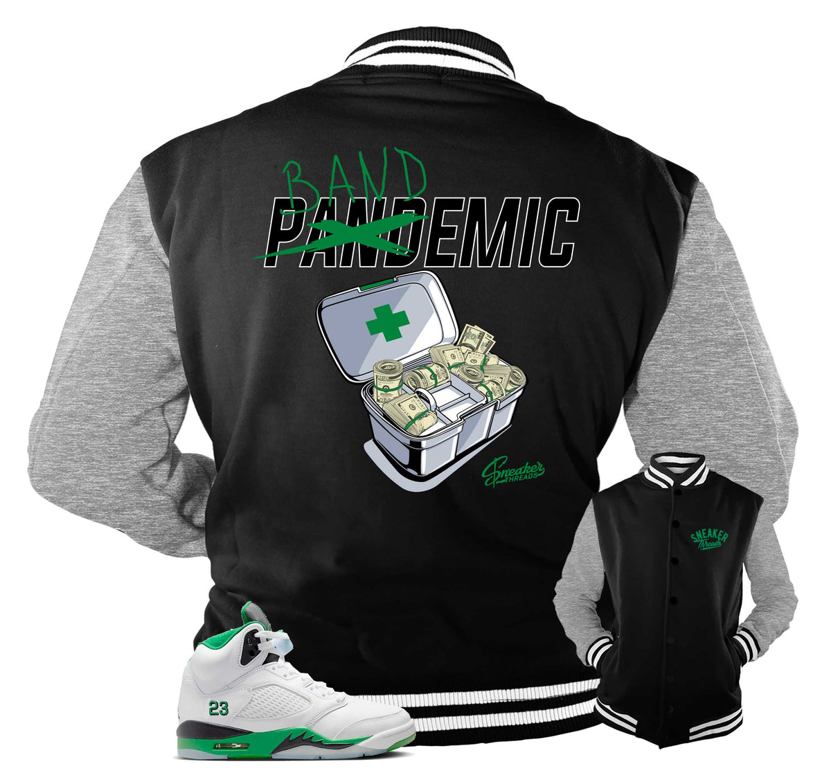 Retro 5 Lucky Green Bandemic Jacket
