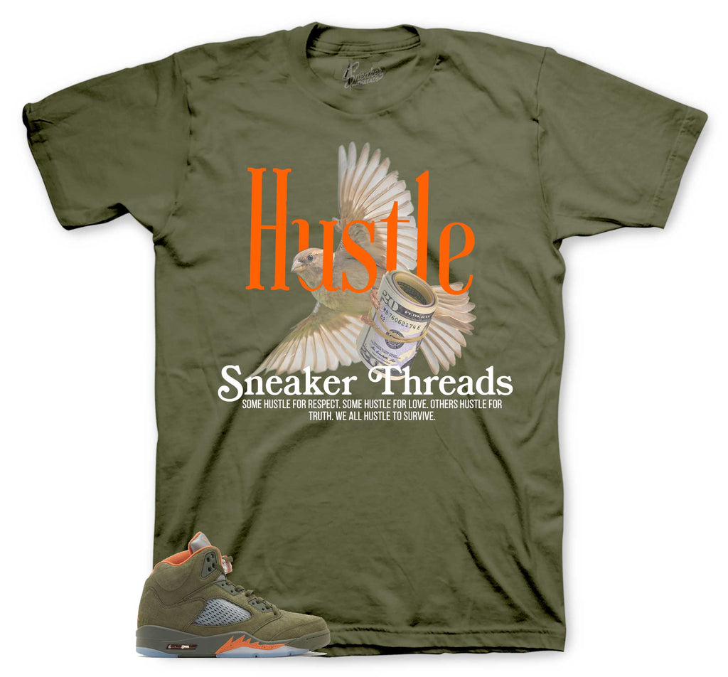 Retro 5 Olive Fly Hustle Shirt