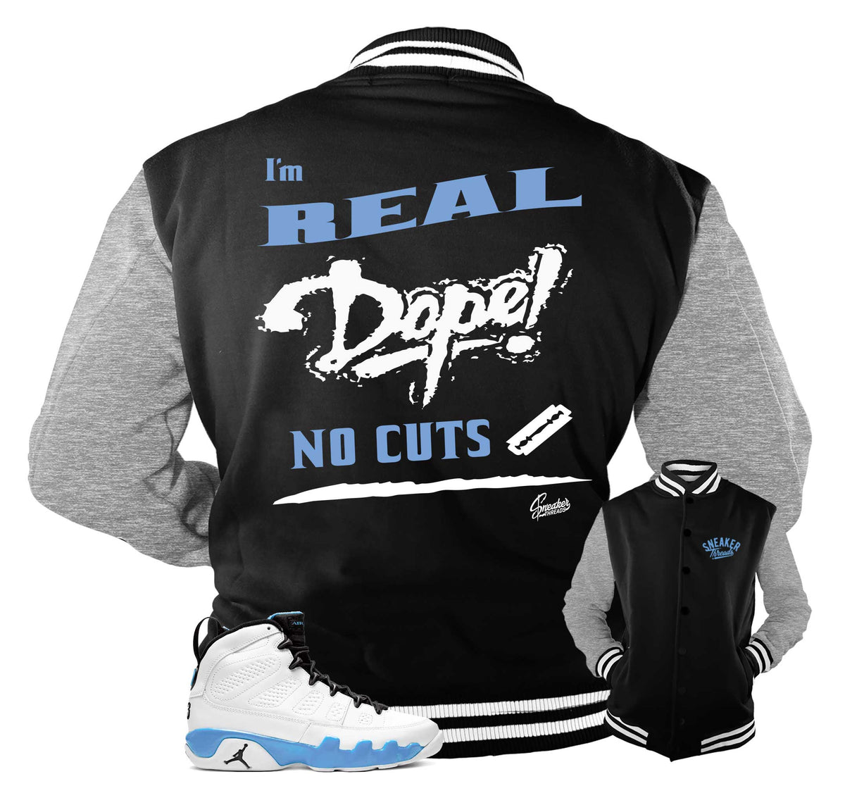 Retro 9 Powder Blue No Cuts Jacket