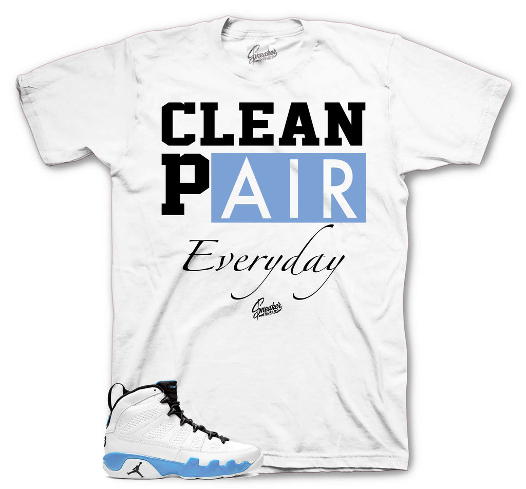Retro 9 Powder Blue Clean Pair Shirt