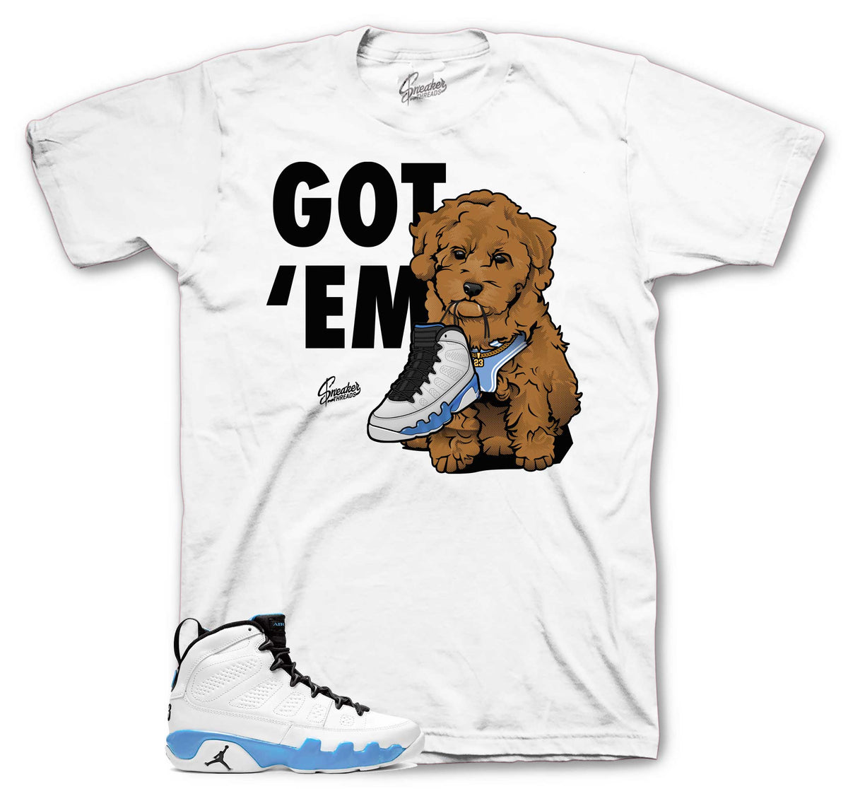 Retro 9 Powder Blue Got Em Shirt