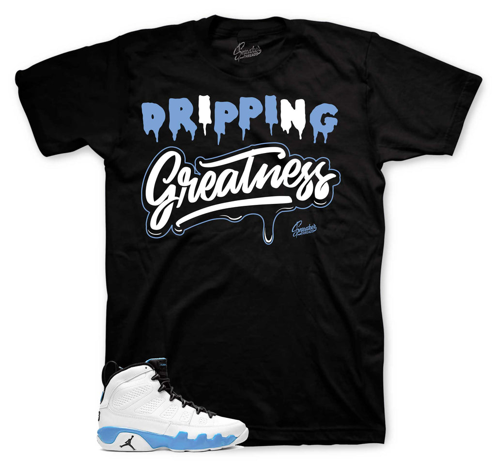 Retro 9 Powder Blue Drip Greatness Shirt