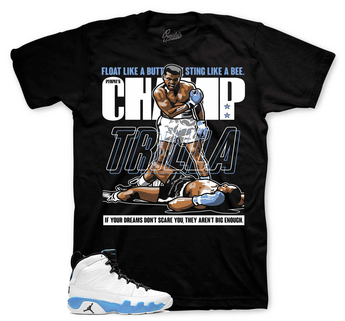 Retro 9 Powder Blue Trilla Shirt