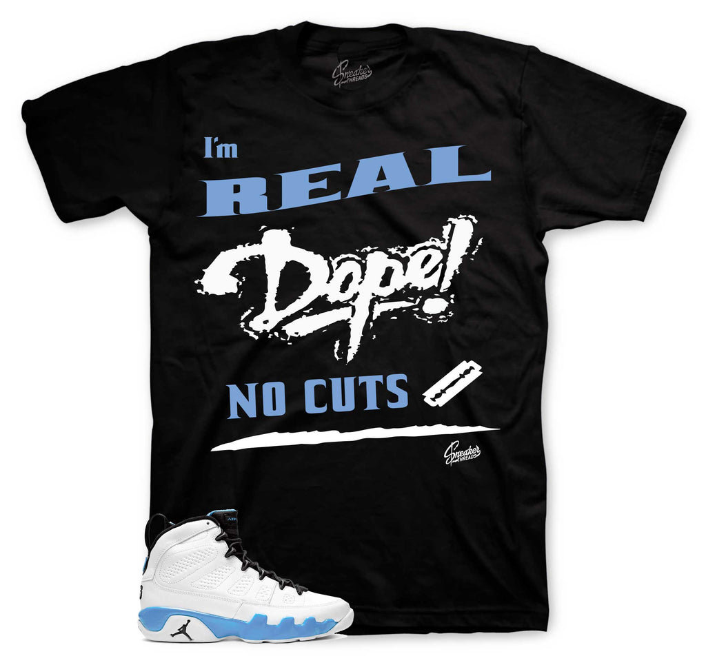 Retro 9 Powder Blue No Cuts Shirt