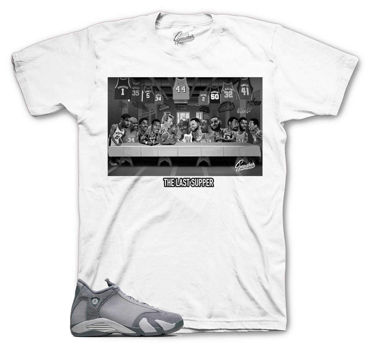 Retro 14 Flint Grey Last Supper Shirt