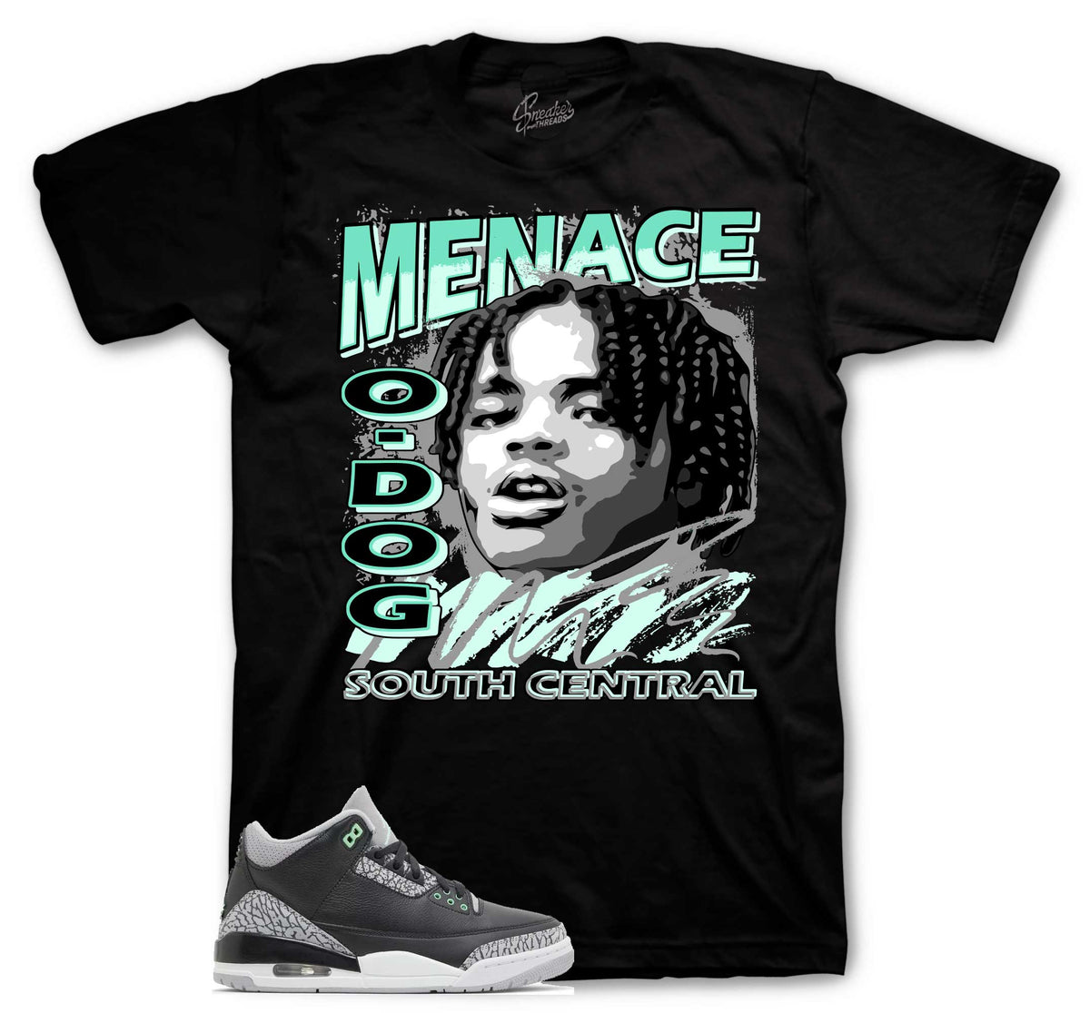 Retro 3 Green Glow Nineties Shirt
