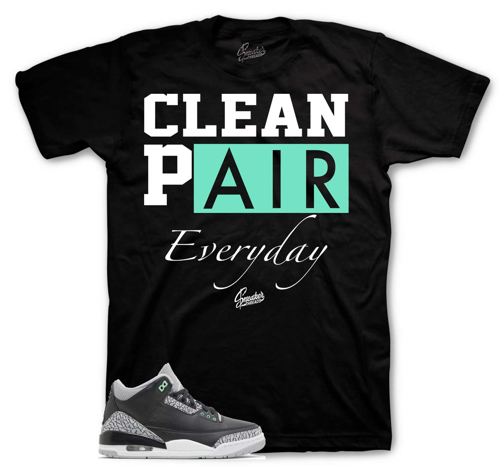 Retro 3 Green Glow Clean Pair Shirt