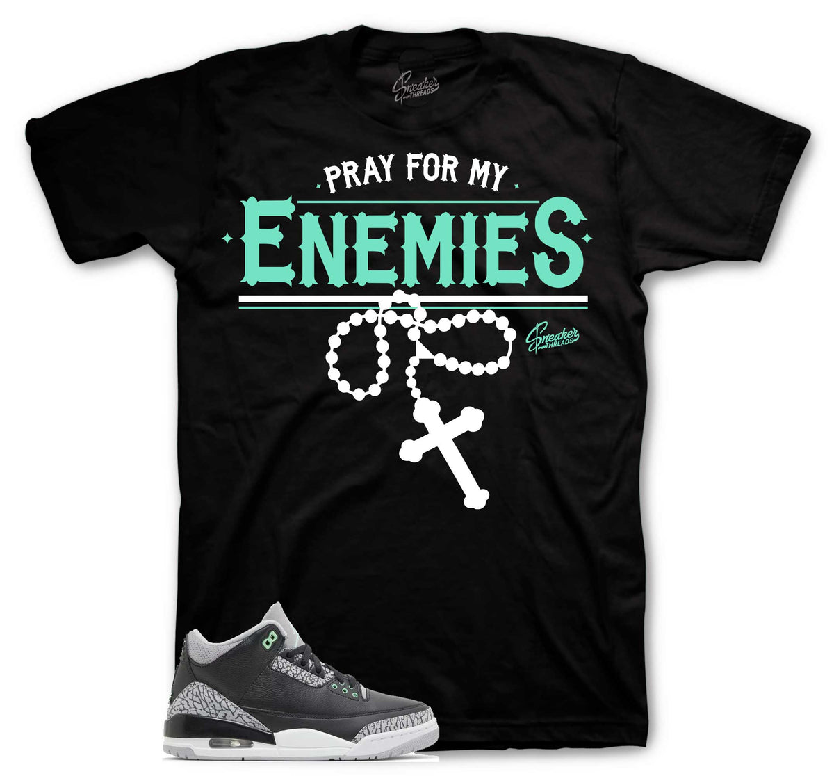 Retro 3 Green Glow Enemies Shirt