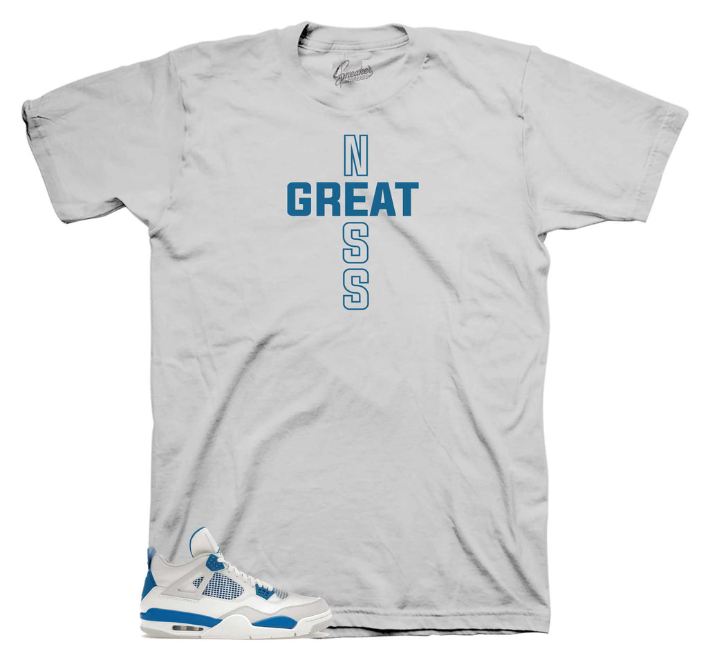 Retro 4 Industrial Blue Greatness Cross Shirt