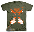 Retro 5 Olive Raging Face Shirt