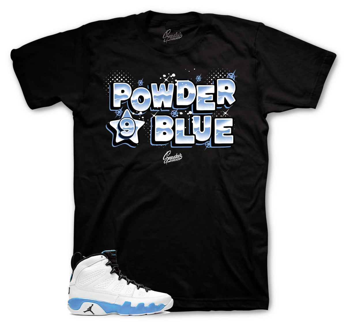 Retro 9 Powder Blue Airbrush Shirt